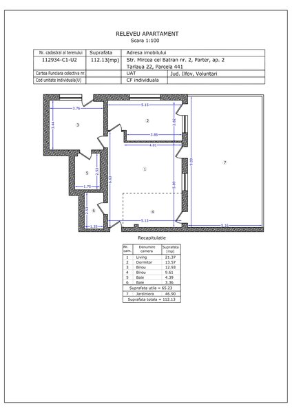 Pipera apartament 3 camere cu gradina proprie, mutare imediata, comision 0%